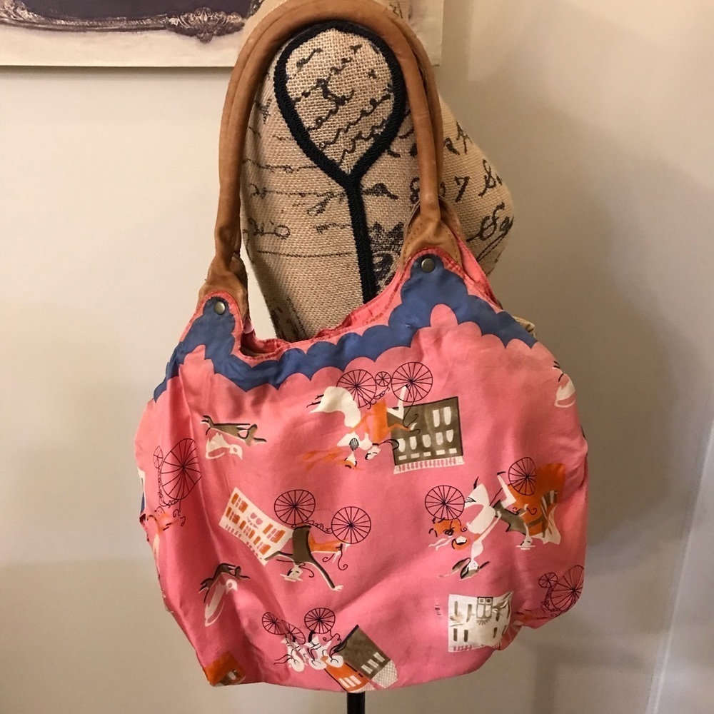 👜Anthropologie Silk Handbag